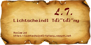 Lichtscheindl Tétény névjegykártya